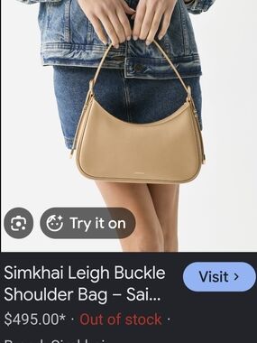 Simkhai Leigh Buckle Shoulder Bag - Sand